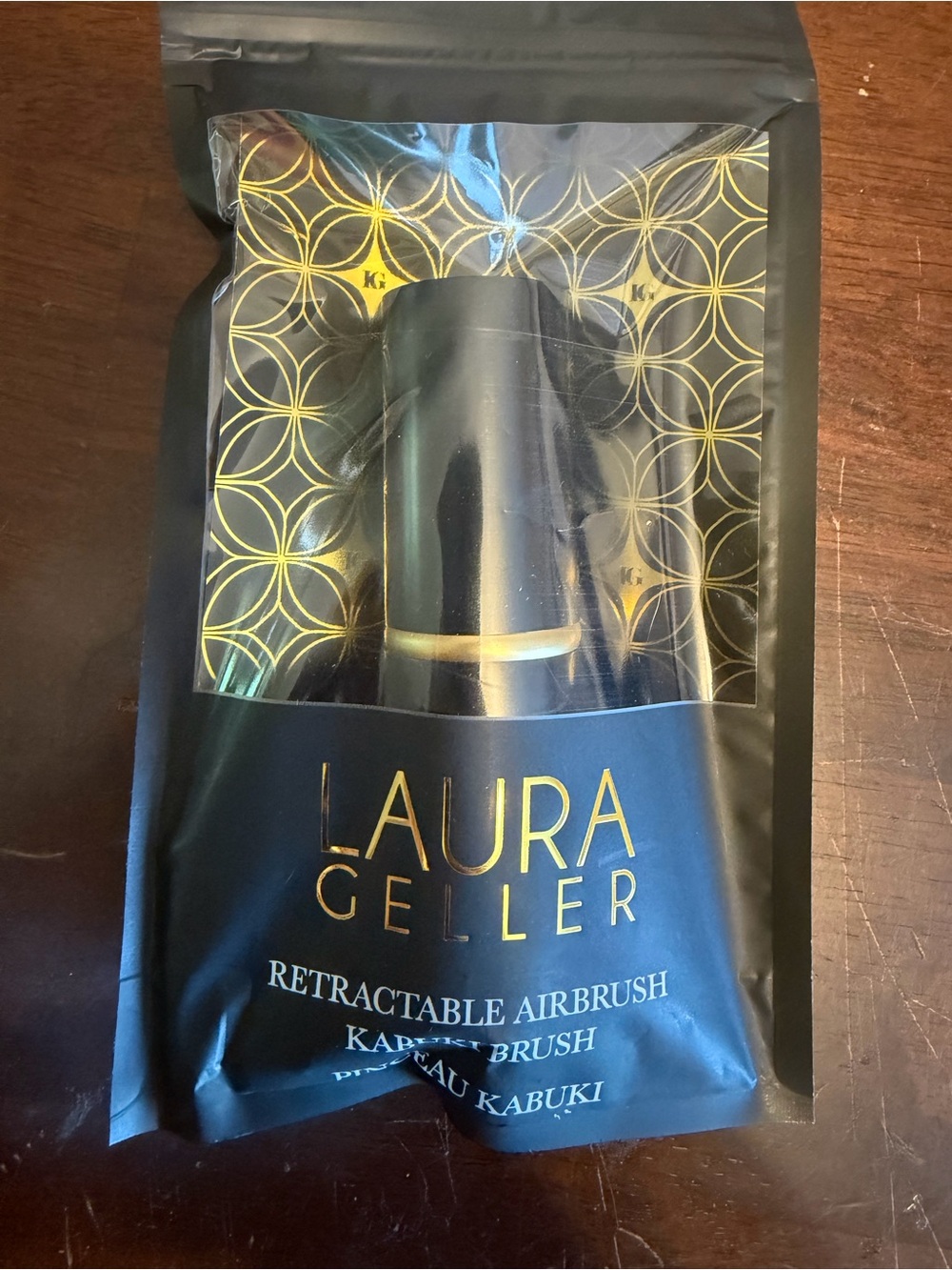 Laura Geller Black and Gold Retractable Kabuki Makeup Brush
